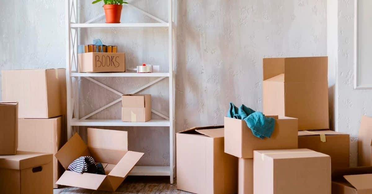 Room with boxes